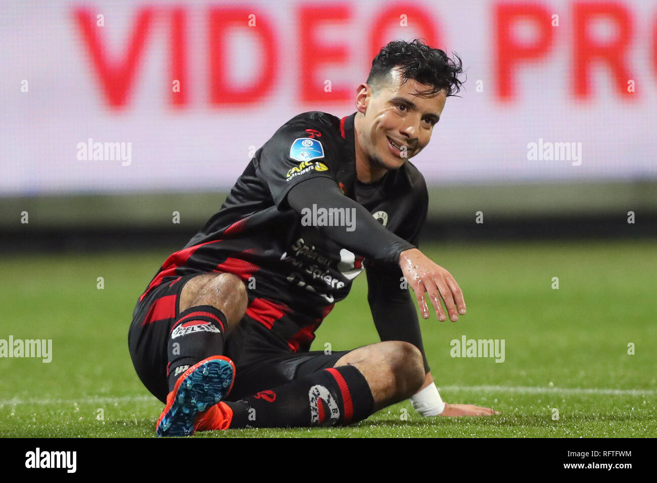Rotterdam, Paesi Bassi. 26 gen, 2019. ROTTERDAM, 26-01-2019, calcio, stagione 2018/2019, Eredivisie, Van Donge en de Roo Stadium. Excelsior player Ali Messaoud durante il gioco Excelsior - de Graafschap. Credito: Pro scatti/Alamy Live News Foto Stock