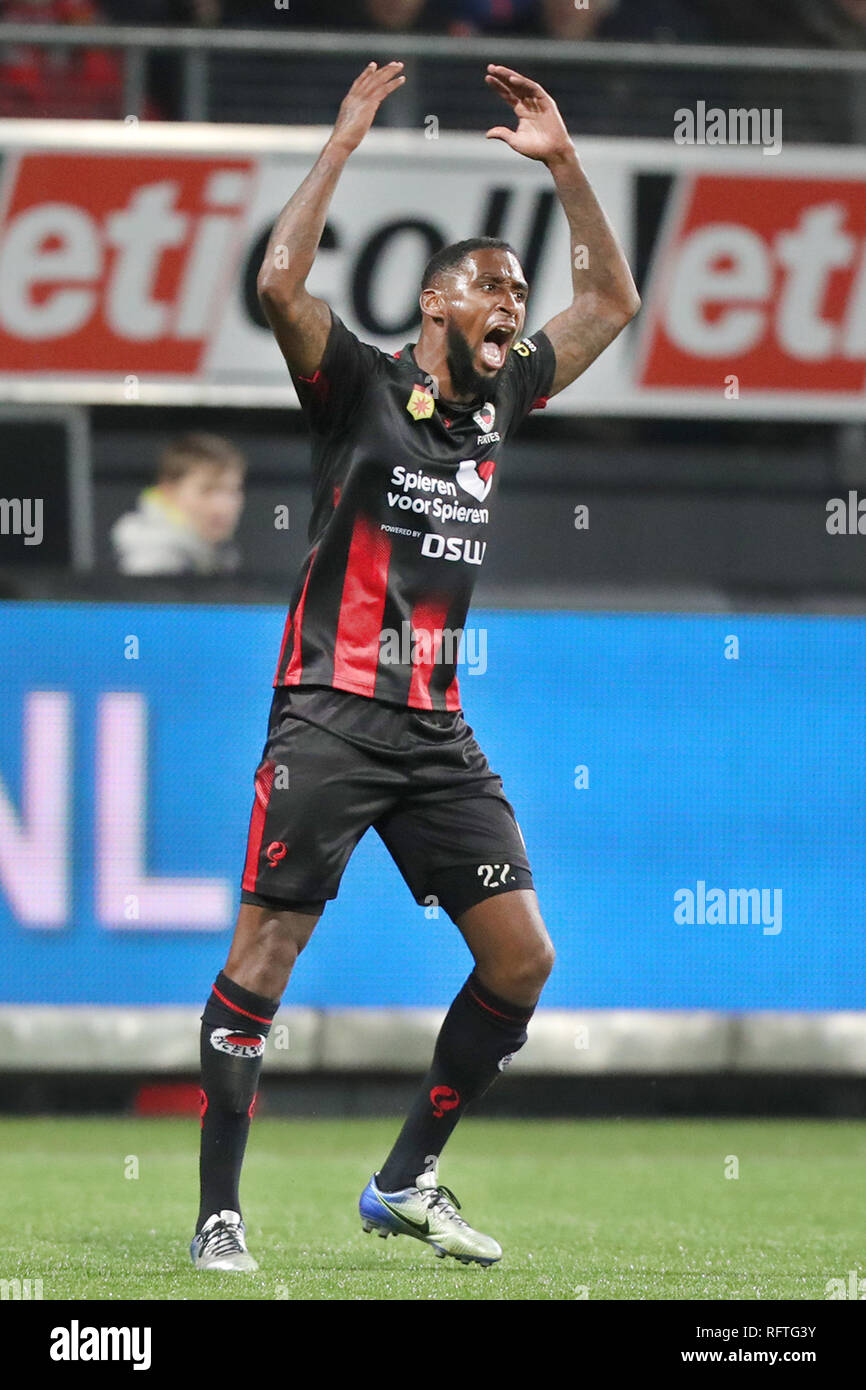 Rotterdam, Paesi Bassi. 26 gen, 2019. ROTTERDAM, 26-01-2019, calcio, stagione 2018/2019, Eredivisie, Van Donge en de Roo Stadium. Excelsior player Jeffry Fortes durante il gioco Excelsior - de Graafschap. Credito: Pro scatti/Alamy Live News Foto Stock