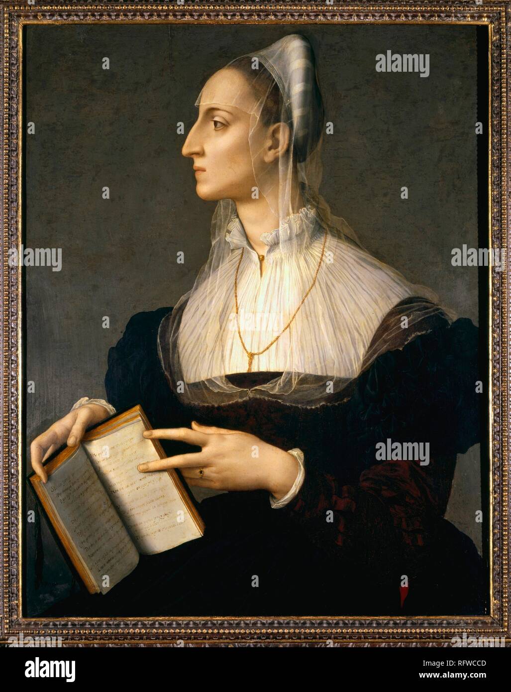 Ritratto del poeta Laura Battiferri (1523-1589). Museo: Palazzo Vecchio, Firenze. Autore: Bronzino. Foto Stock