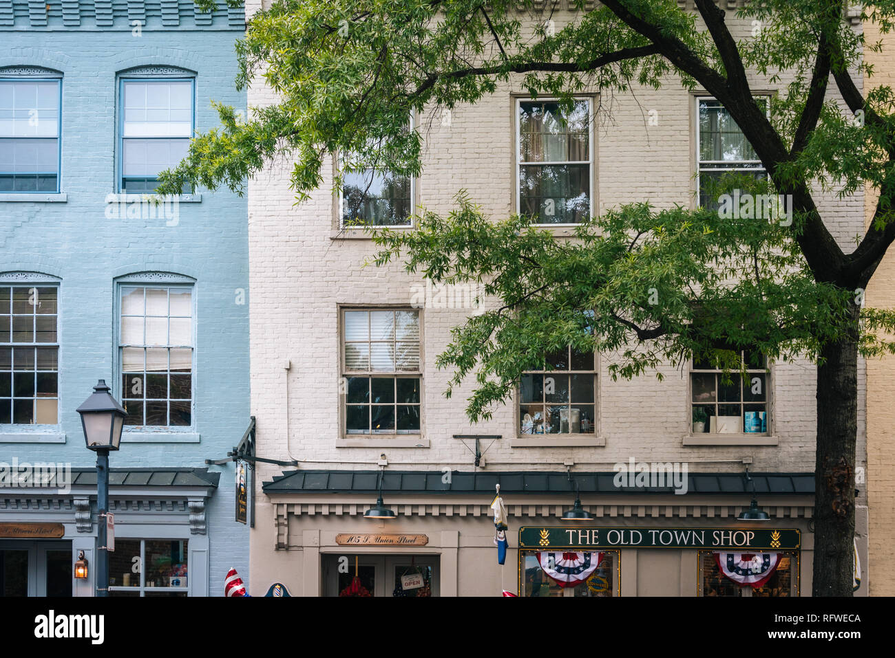 Edifici in mattoni di Old Town Alexandria, Virginia Foto Stock