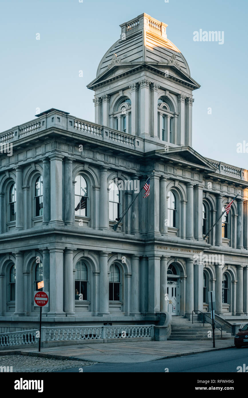 La United States Customs House in Portland, Maine Foto Stock