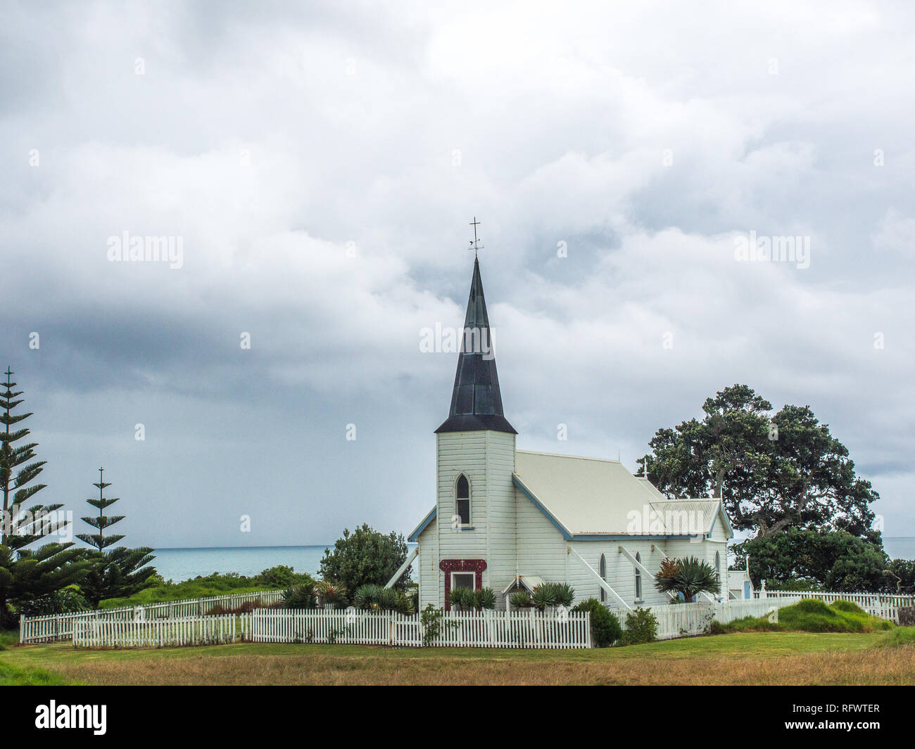 Centro storico la chiesa di Cristo, Raukokore, East Cape, Nuova Zelanda Foto Stock
