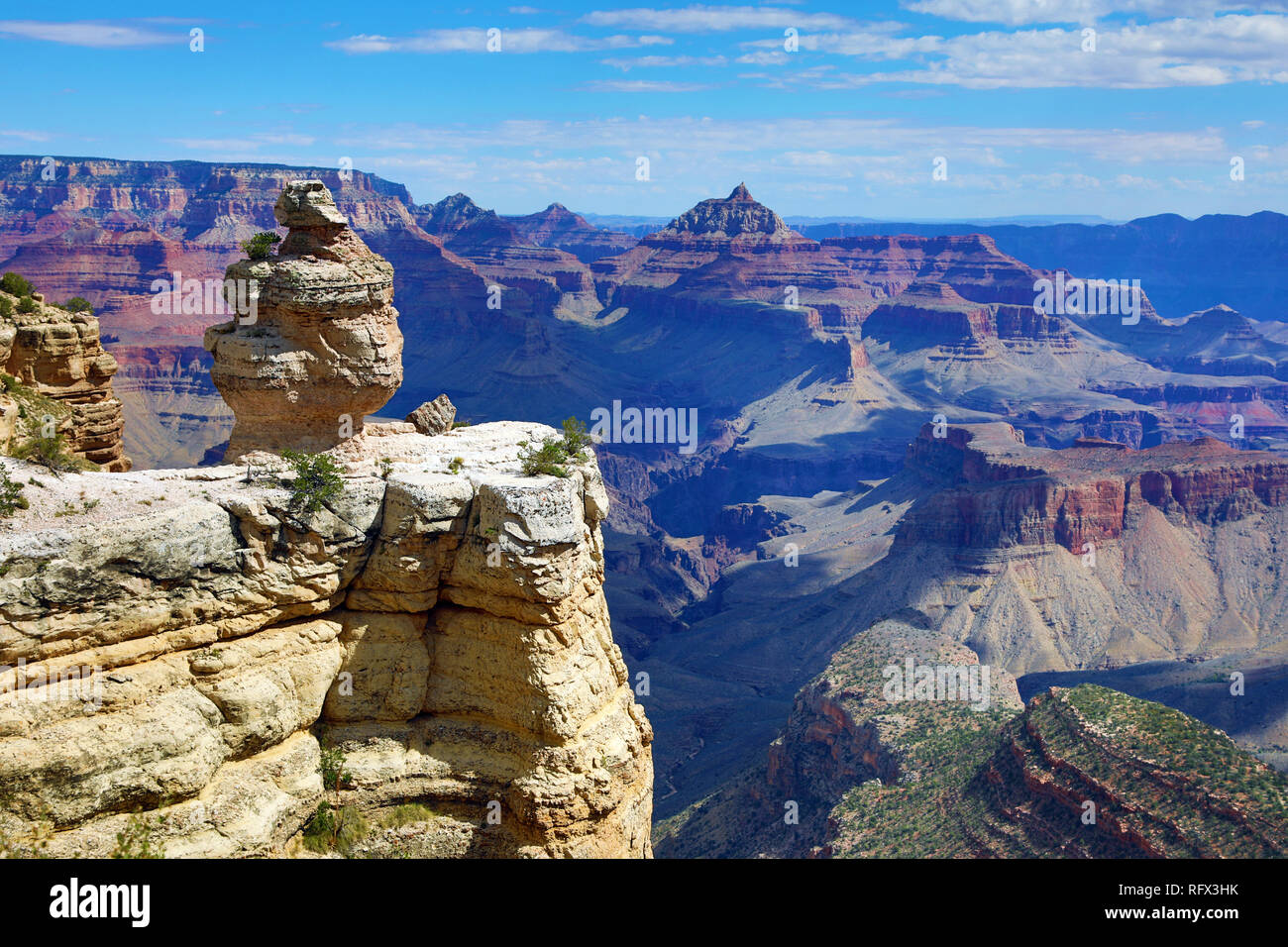 Il Grand Canyon visto dal bordo Sud del Parco Nazionale del Grand Canyon, Arizona, Stati Uniti d'America Foto Stock