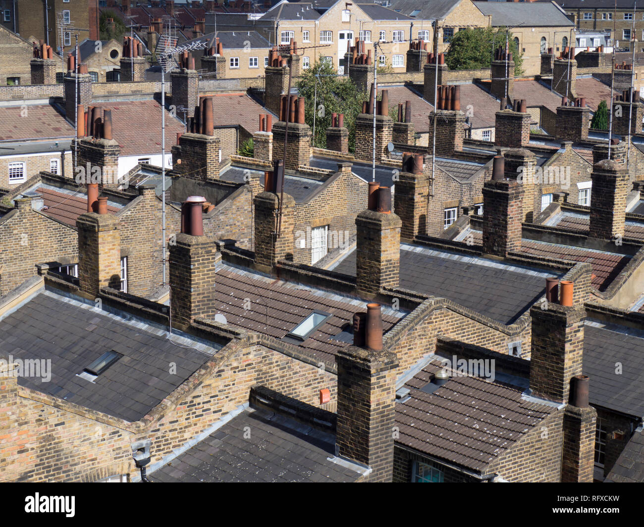Regno Unito, Inghilterra, Londra, tetti Foto Stock