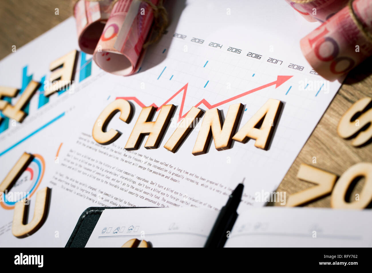 Sviluppo economico e successo professionale della Cina Foto Stock