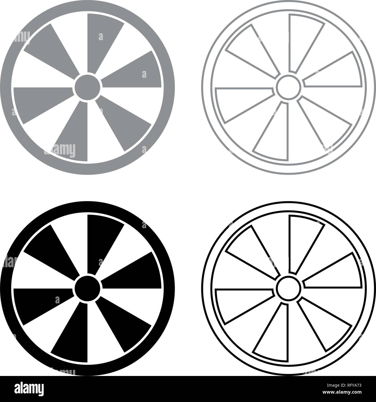 Viking shield icon set grigio colore nero vettore I Outline stile piatto semplice immagine Illustrazione Vettoriale