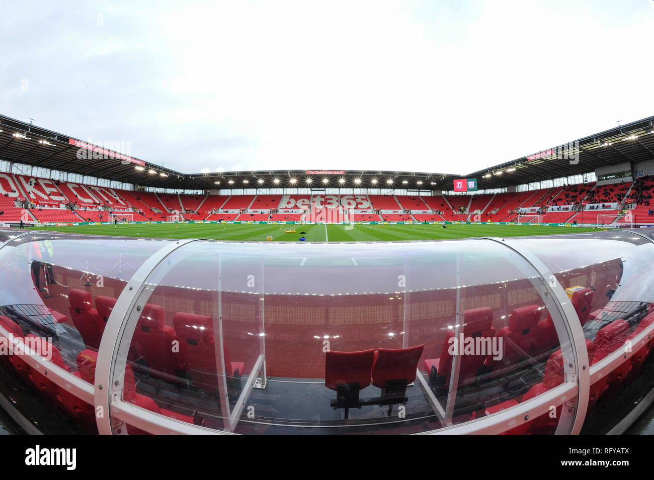 26 gennaio 2019, Bet 365 Stadium, Stoke-on-Trent, Inghilterra; Sky scommessa campionato, Stoke City vs Preston North End ; una vista della scommessa 365 Stadium. Credito: Richard Long/News immagini English Football League immagini sono soggette a licenza DataCo Foto Stock