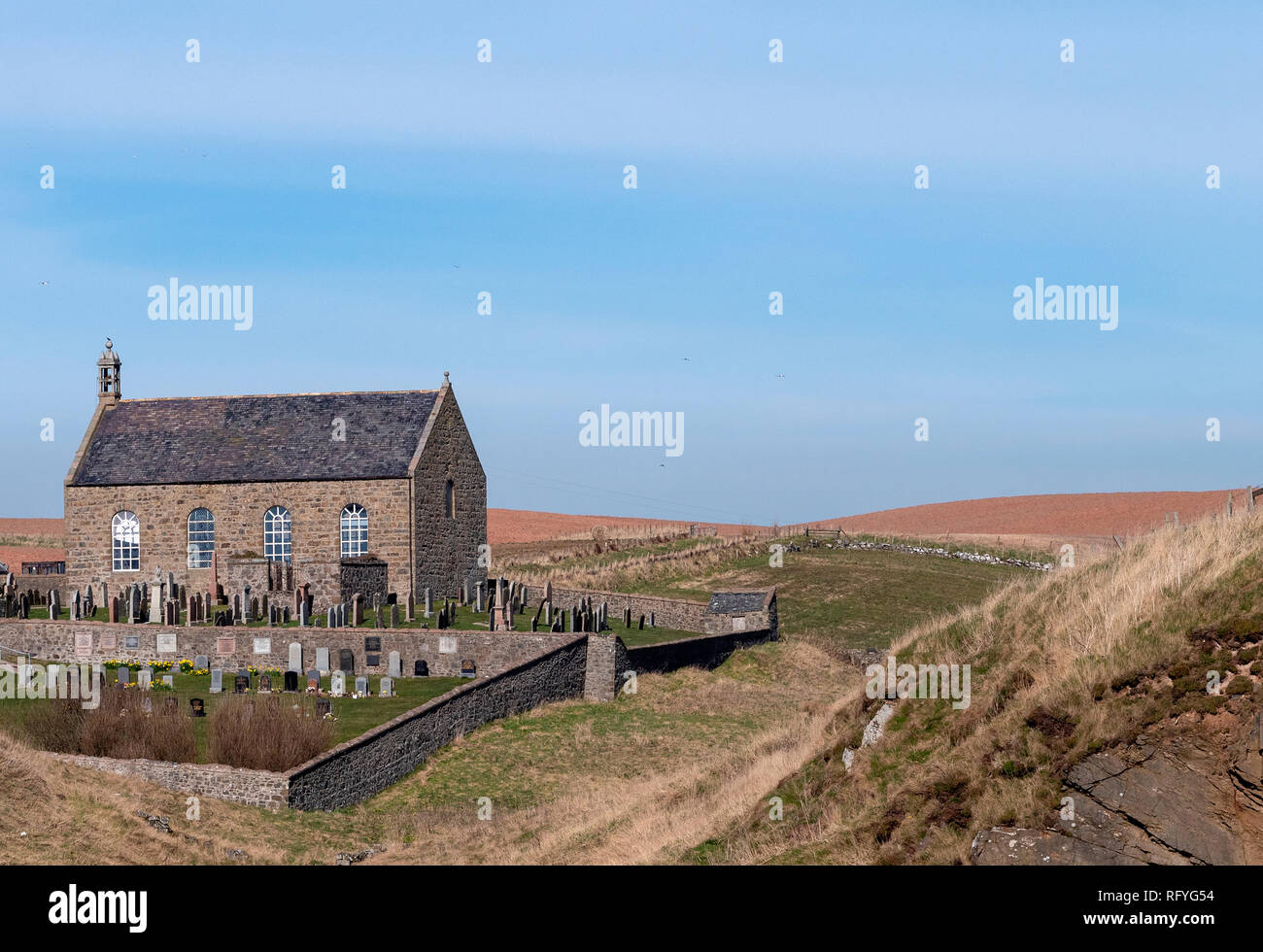 Slains Kirk, Ellon chiesa parrocchiale di Scozia, Foto Stock