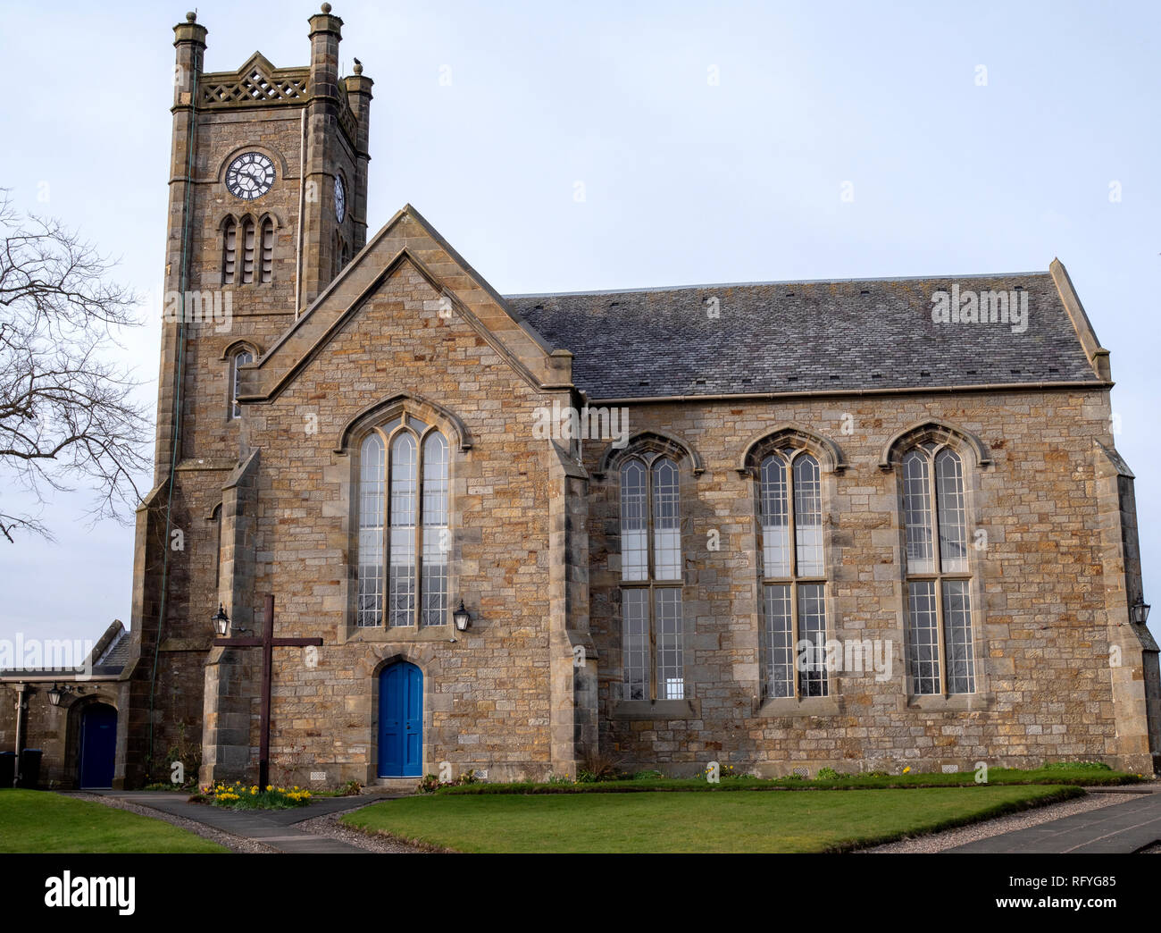 Kinross chiesa parrocchiale di Scozia, Station Road, Kinross, Scotland, Regno Unito Foto Stock
