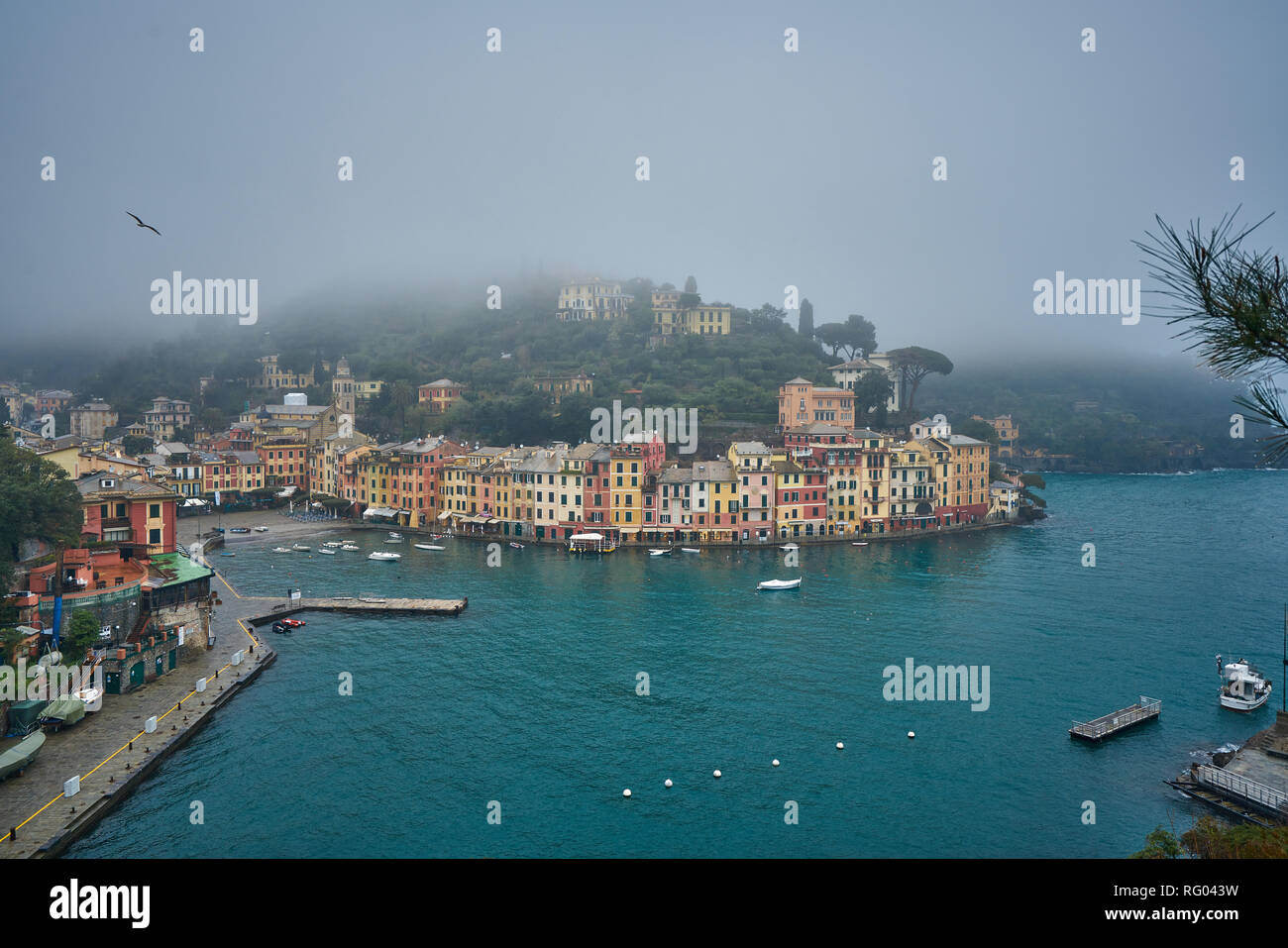 Romantica città italiana, Portofino Foto Stock