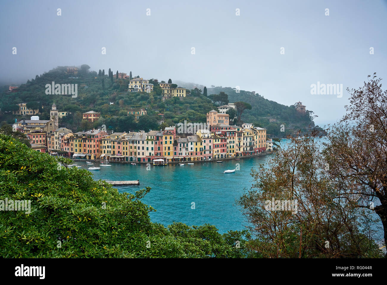 Romantica città italiana, Portofino Foto Stock