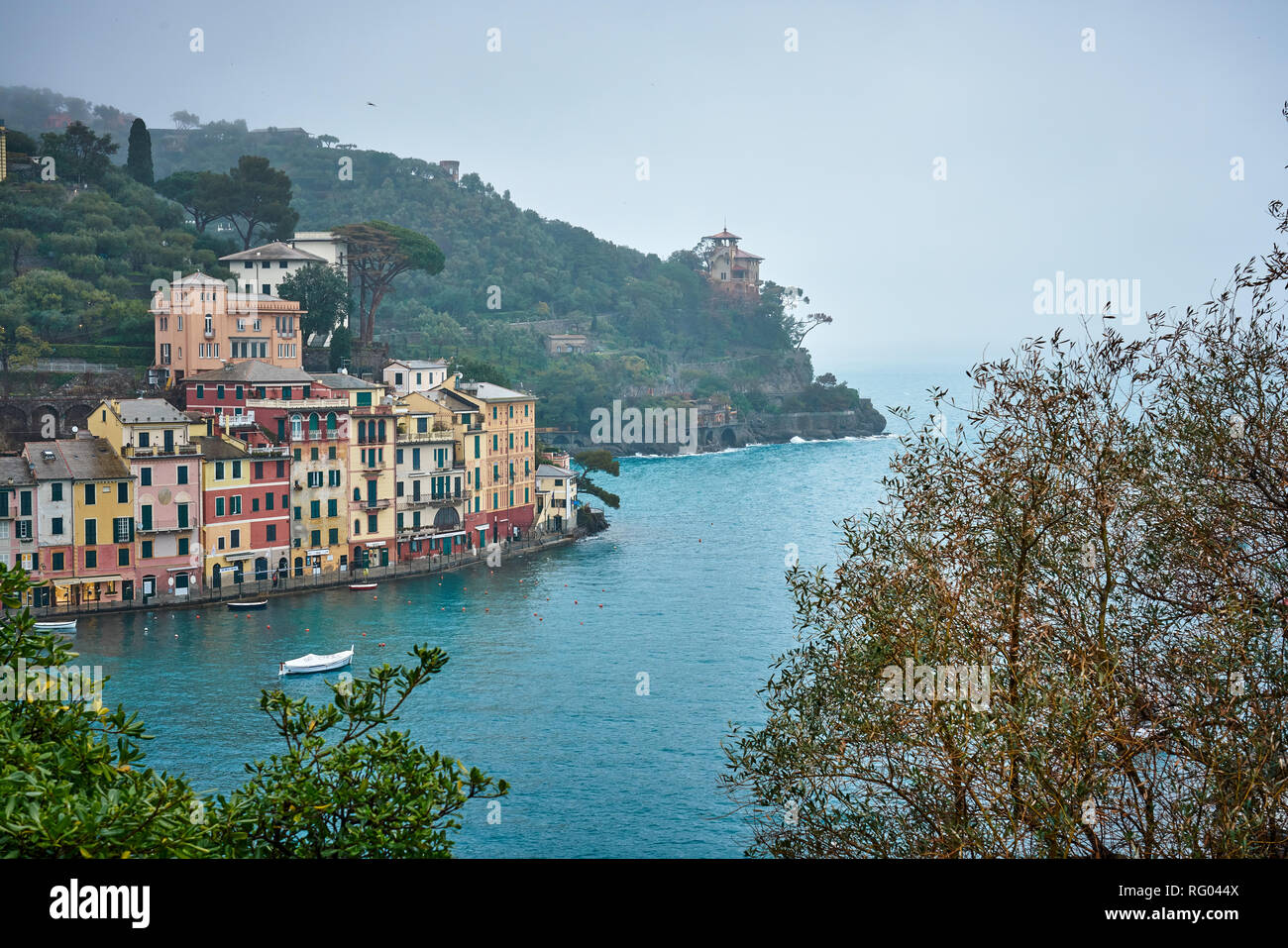 Romantica città italiana, Portofino Foto Stock
