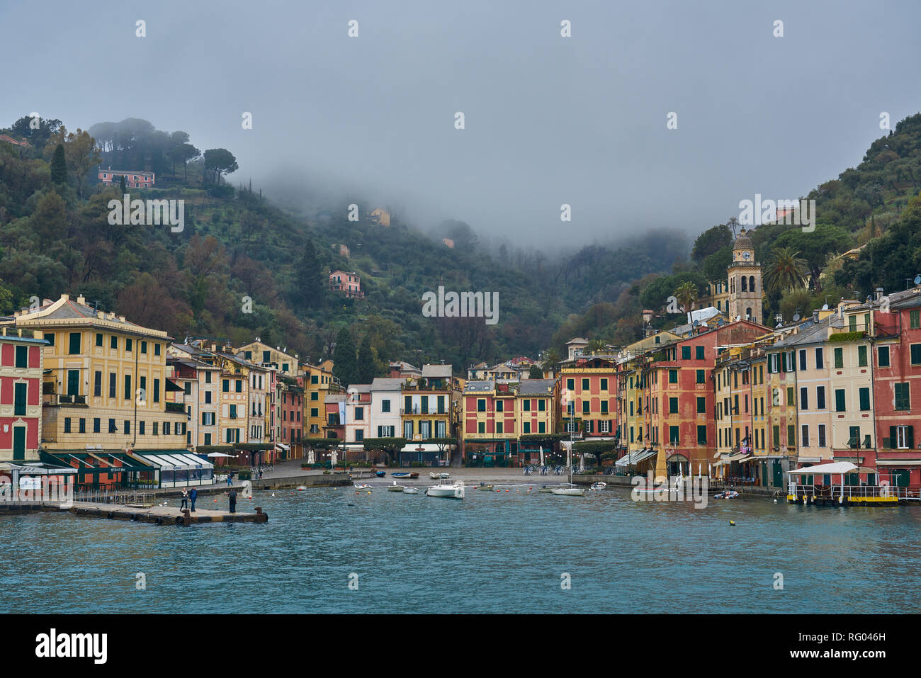 Romantica città italiana, Portofino Foto Stock