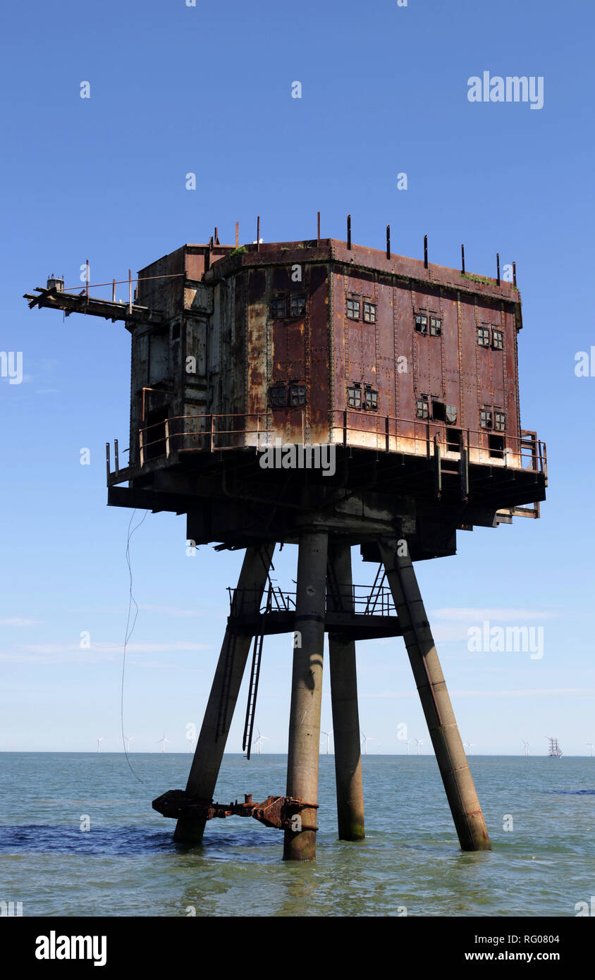 Maunsell sea forts, whitstable kent, Inghilterra, Gran Bretagna Foto Stock