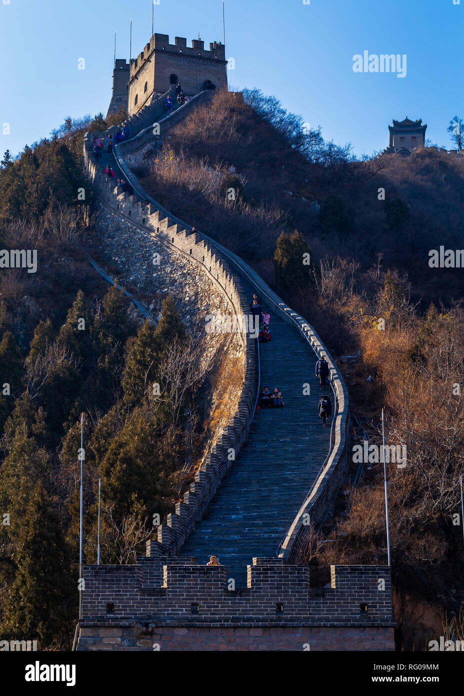 La Grande Muraglia della Cina, preso dal Castello Numero 7 Foto Stock