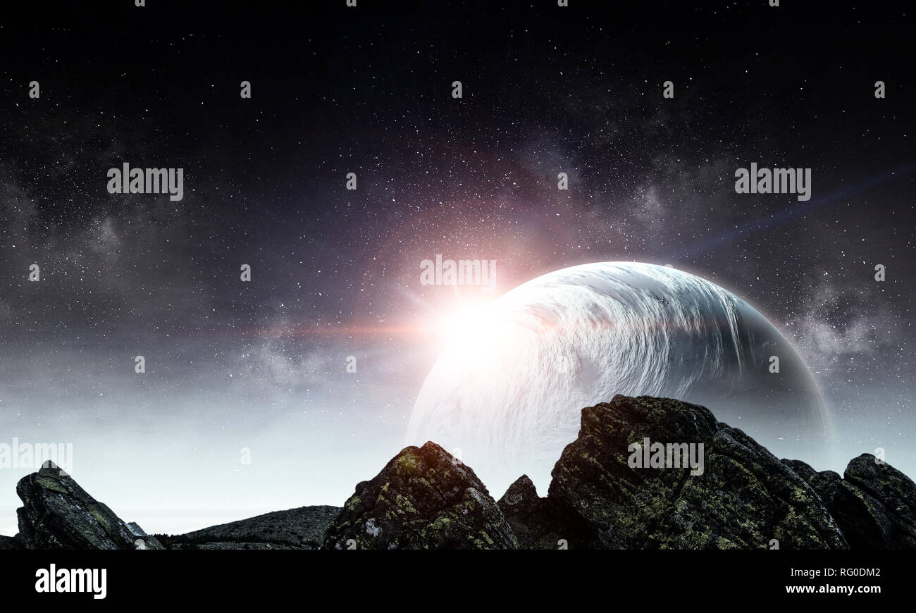 La Terra dallo spazio che mostra tutte le loro bellezza. Gli elementi di questa immagine sono arredate dalla NASA Foto Stock