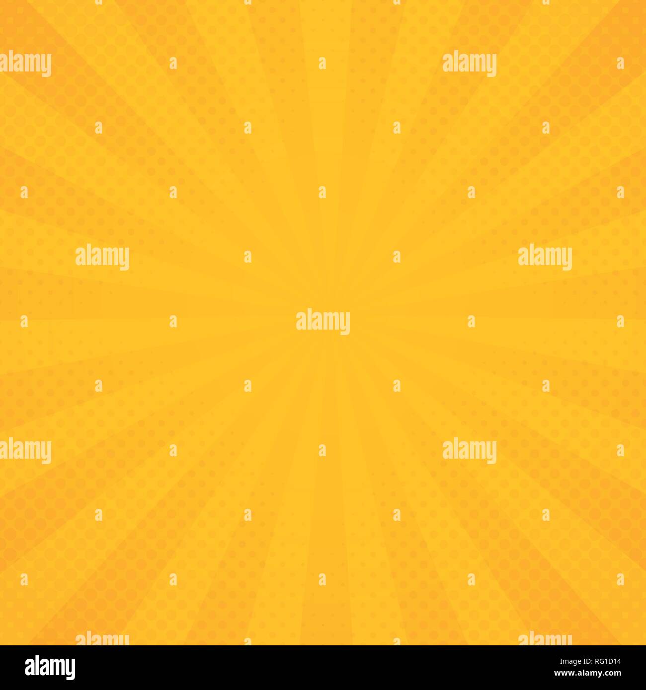 Sun astratta di giallo e arancione raggi radianza sfondo pattern. Decorazione per poster texting, banner opera d'arte, banner, mostra testo. EPS vettoriali10 Illustrazione Vettoriale