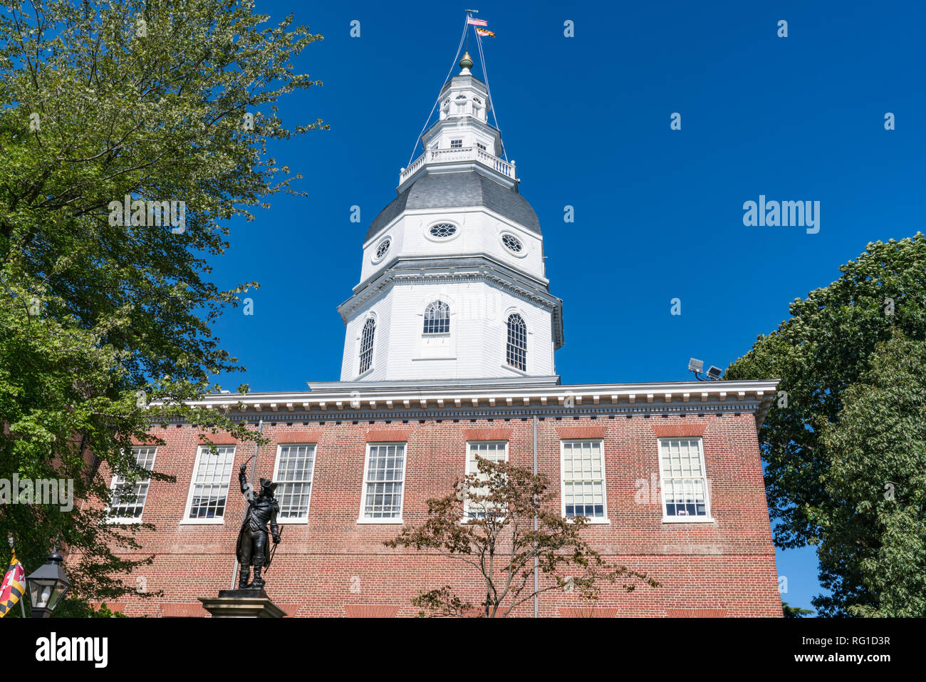 Il Maryland la capitale dello Stato edificio in Annapolis, Maryland Foto Stock