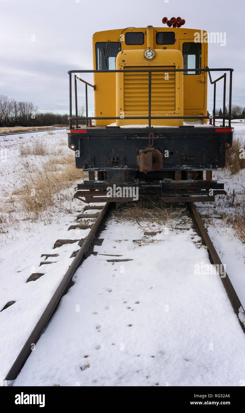 Ferrovia Mossleigh Alberta Canada Foto Stock