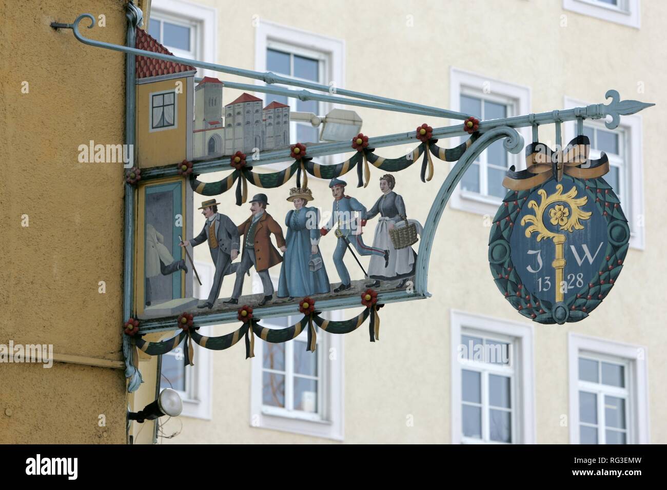 DEU, Germania, Monaco di Baviera : segno storico della Isator Gasthof, ristorante, pub. Foto Stock