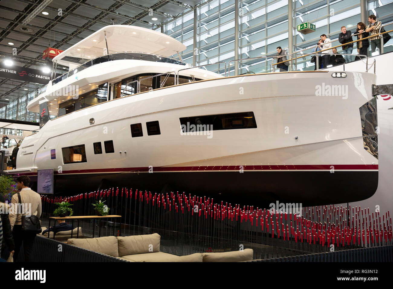 Yacht der Superklasse auf der 50. Wassersportmesse 'boot', Düsseldorf, 18.01.2019 Foto Stock