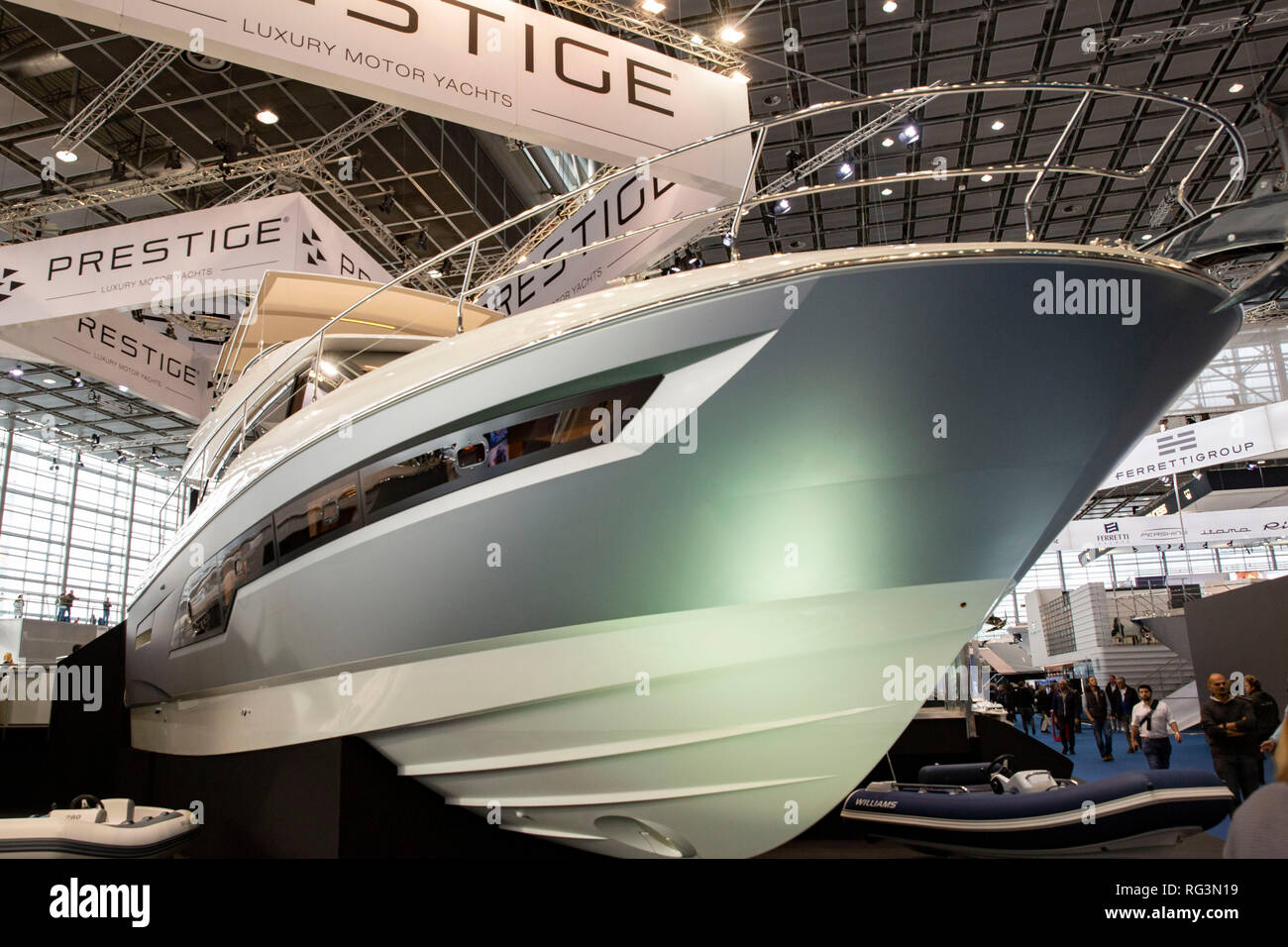 Yacht der Superklasse auf der 50. Wassersportmesse 'boot', Düsseldorf, 18.01.2019 Foto Stock