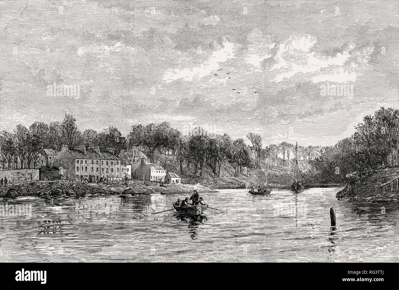 Cramond, Edimburgo, Scozia, XIX secolo Foto Stock