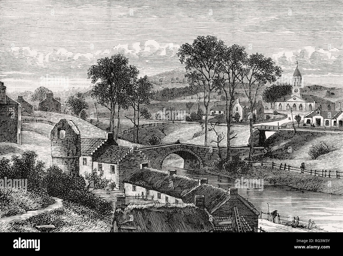 Currie, un quartiere di Edimburgo, Scozia, XIX secolo Foto Stock