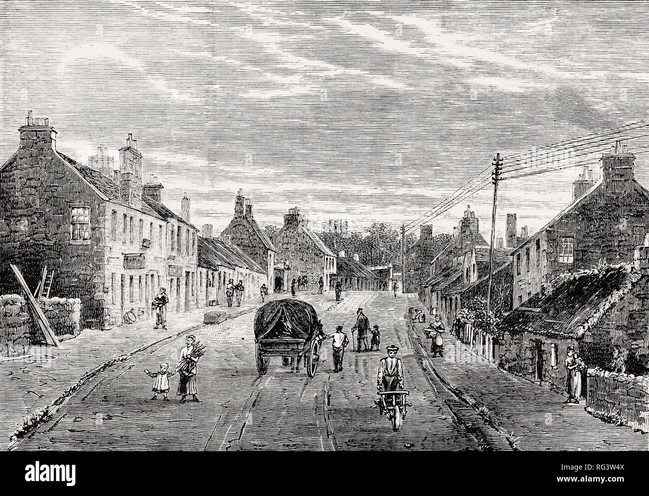 Gilmerton, un quartiere di Edimburgo, Scozia, XIX secolo Foto Stock