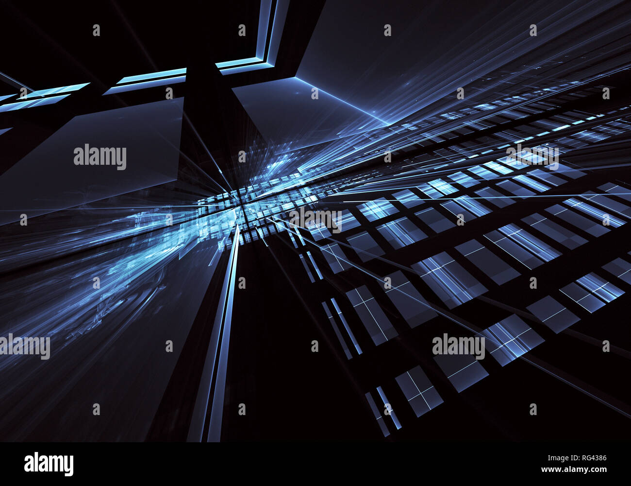 Generata da computer tehnology astratta immagine. Tridimensionale 3D frattale, texture Foto Stock