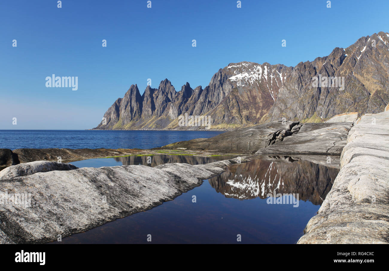 Senja isola,NORVEGIA Foto Stock
