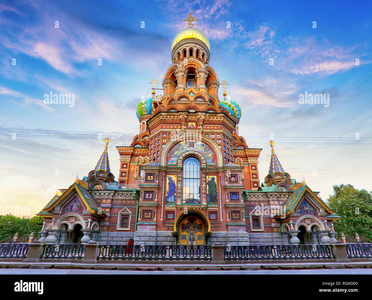 Chiesa del Salvatore sul Sangue versato a San Pietroburgo, Russia Foto Stock