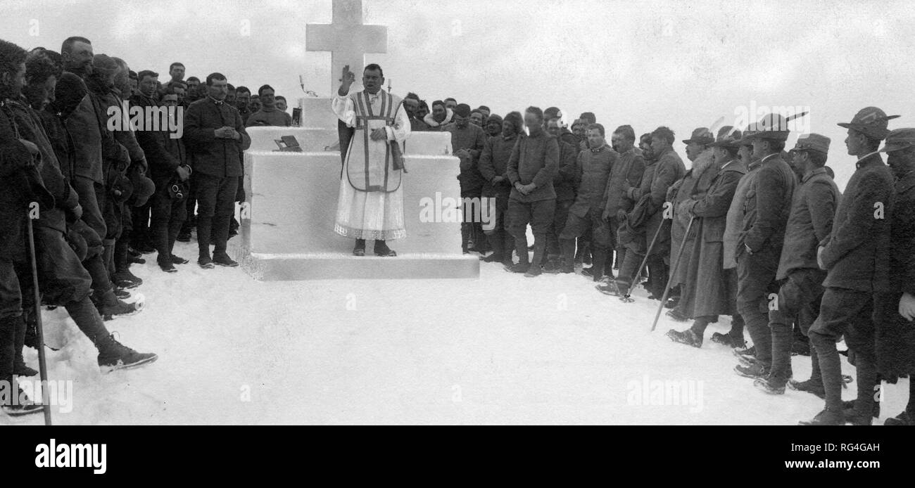 Italiano delle truppe alpine, la prima guerra mondiale, 1915-18 Foto Stock