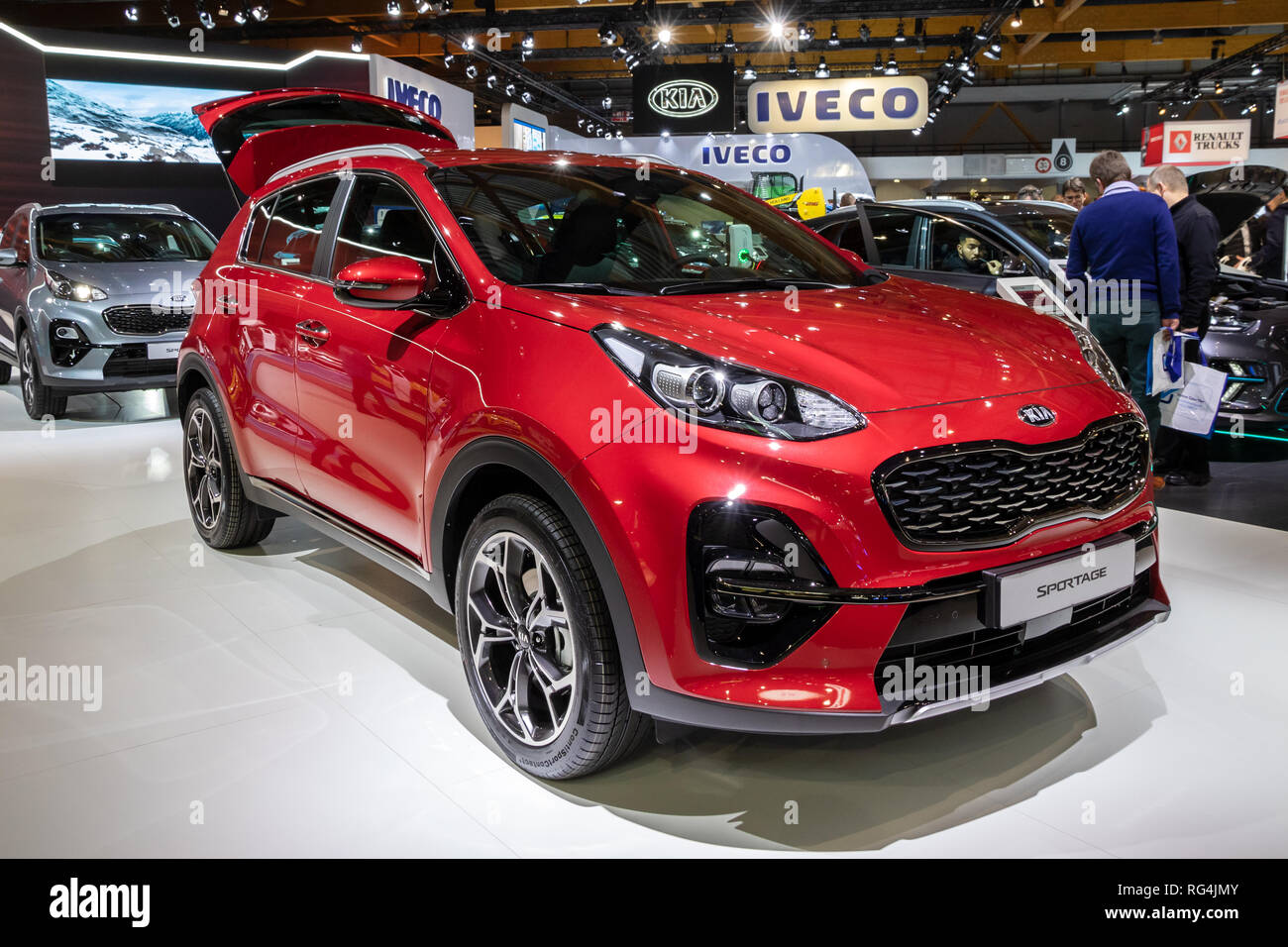 Bruxelles - Jan 18, 2019: Kia Sportage auto presentati presso la 97Bruxelles Motor Show 2019 Autosalon. Foto Stock