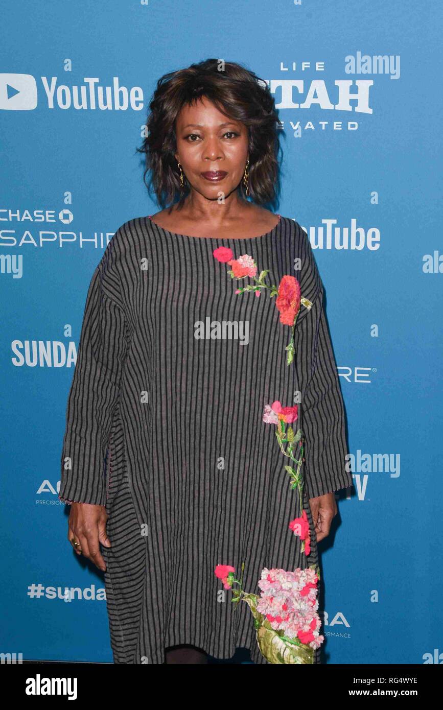 Park City, Utah, Stati Uniti d'America. 27 gen 2019. Alfre Woodard alla premiere di 'clemenza' al 2019 Sundance Film Festival tenutosi presso la Biblioteca del teatro del centro il 27 gennaio 2019 in Park City, Utah. Foto: imageSPACE/MediaPunch Credito: MediaPunch Inc/Alamy Live News Foto Stock