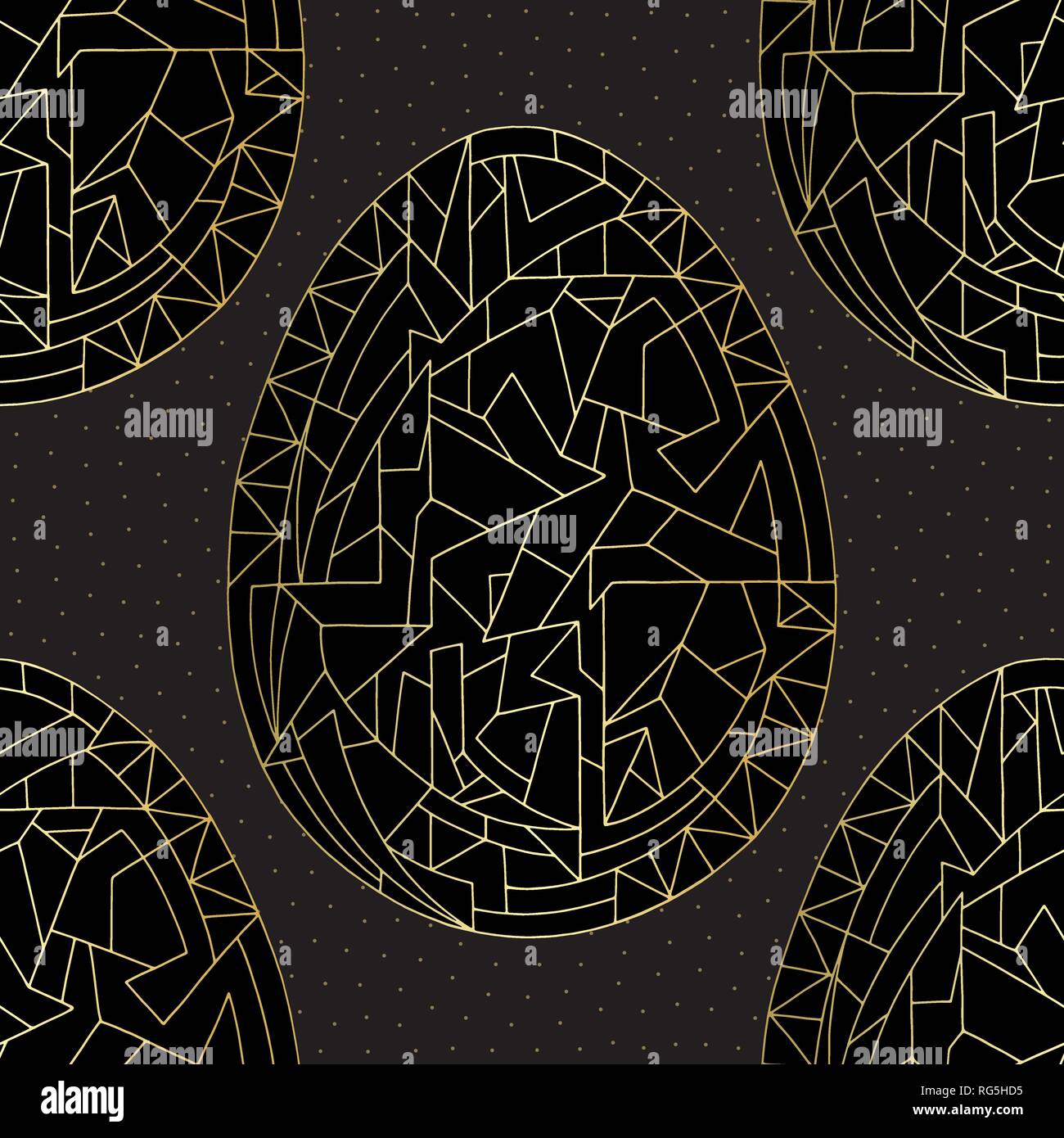 Le uova di pasqua di vettore d'oro seamless pattern. Disegnata a mano abstract vacanze di primavera sfondo in stile moderno per la superficie di progettazione, tessili, carta da imballaggio, Illustrazione Vettoriale Le uova di pasqua di vettore d'oro seamless pattern. Disegnata a mano abstract vacanze di primavera sfondo in stile moderno per la superficie di progettazione, tessili, carta da imballaggio, Illustrazione Vettoriale