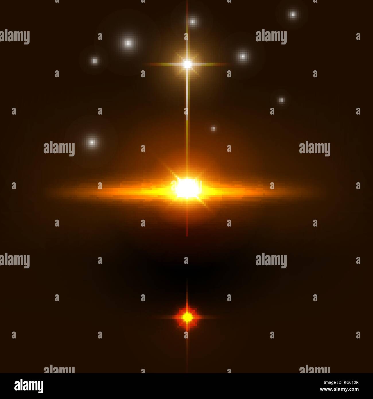 Religiosa cristiana progettazione per la festa di Pasqua, Natale. Croce luminosa. Illustrazione Vettoriale. Illustrazione Vettoriale