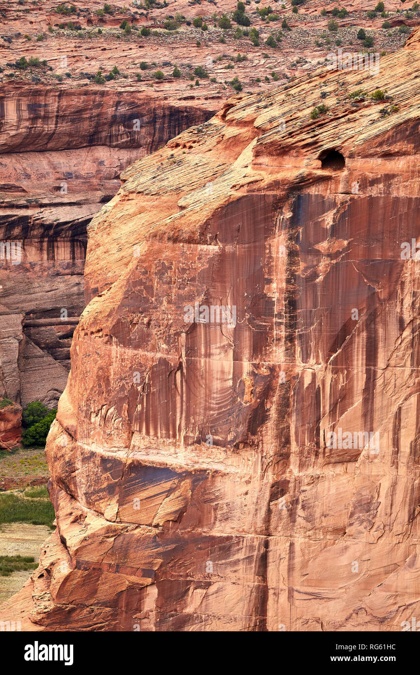 Ancestrale/dei Pueblo Anasazi rovine nel Canyon De Chelly National Monument, Arizona, Stati Uniti d'America Foto Stock