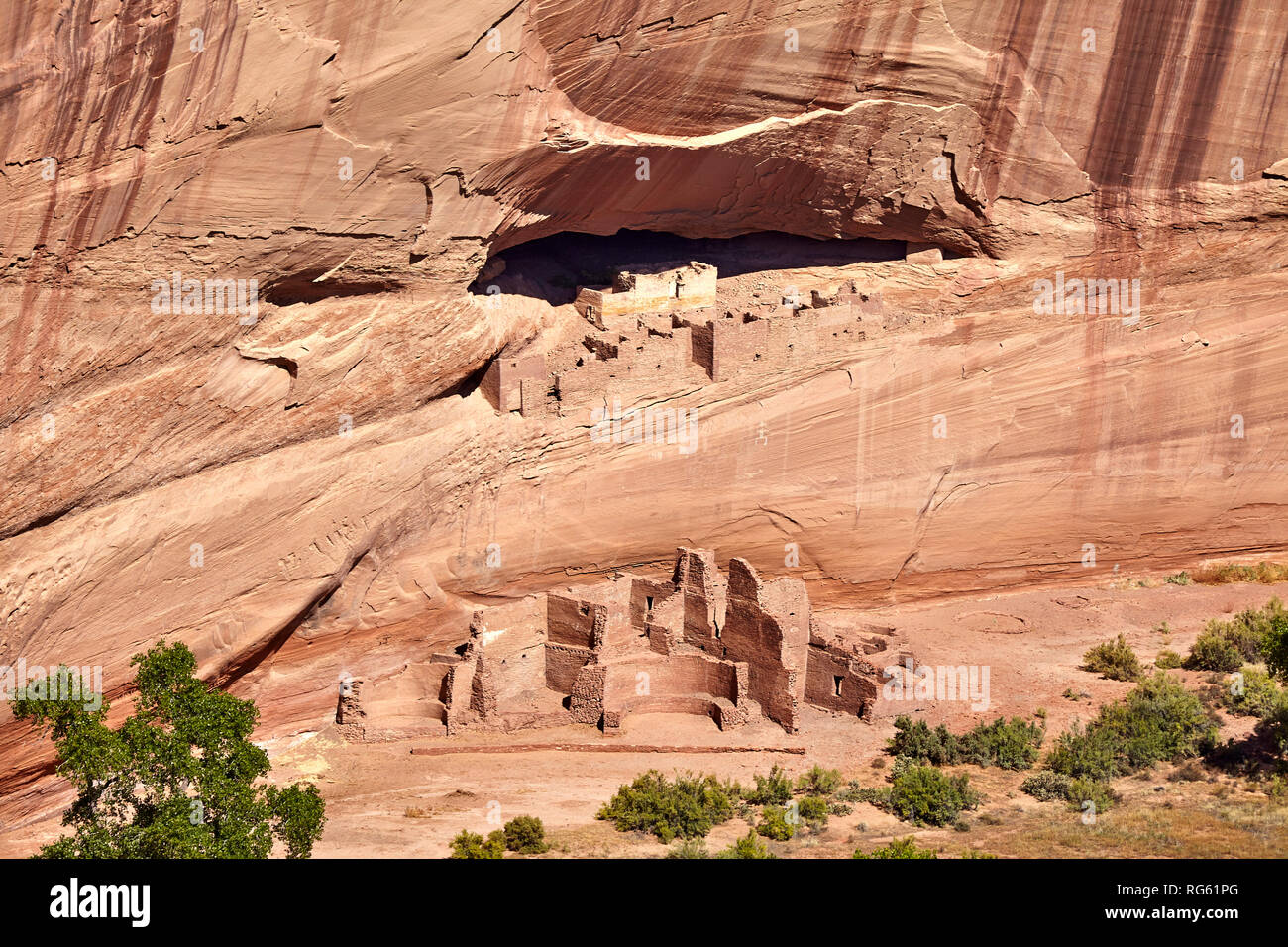 Casa bianca rovina, Canyon De Chelly National Monument, Arizona, Stati Uniti d'America Foto Stock