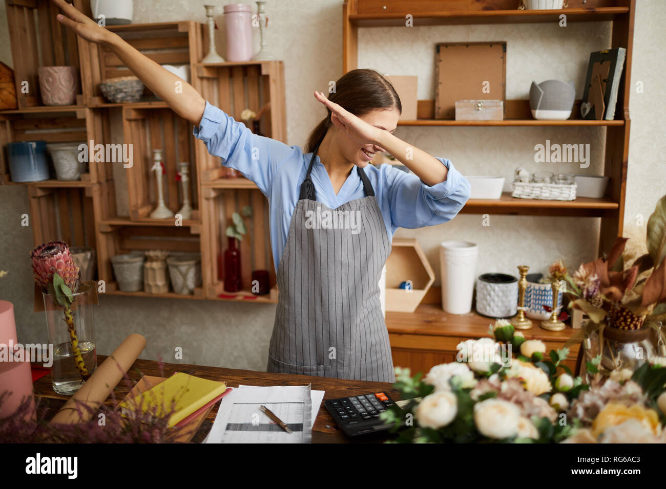 Siccessful Proprietario del negozio Foto Stock