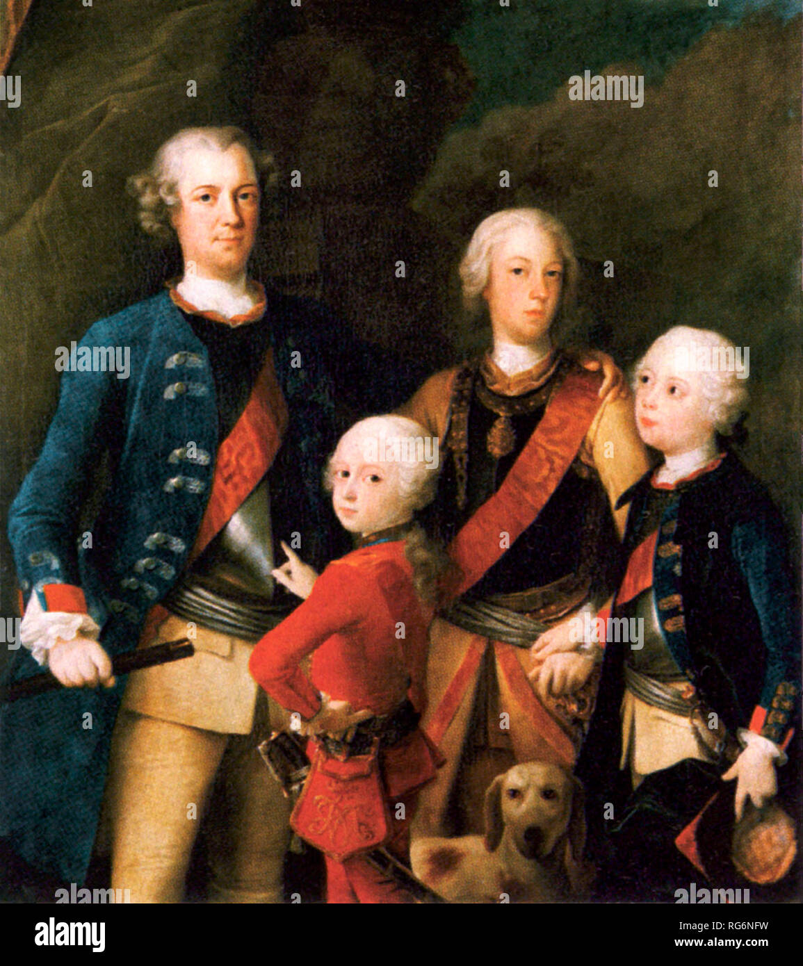 I figli del re Friedrich Wilhelm I - Francesco Carlo Rusca, 1737 Foto Stock