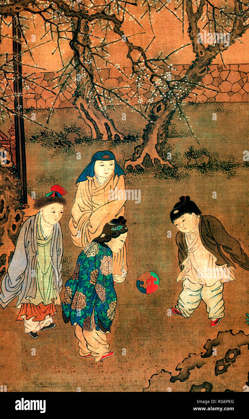 Un centinaio di bambini nella molla lunga - Su Hanchen. Xii secolo D.C. Song Dynasty Foto Stock