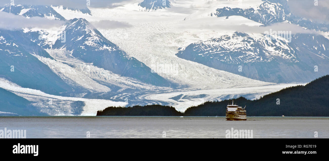 Barca in Prince William Sound Alaska Foto Stock