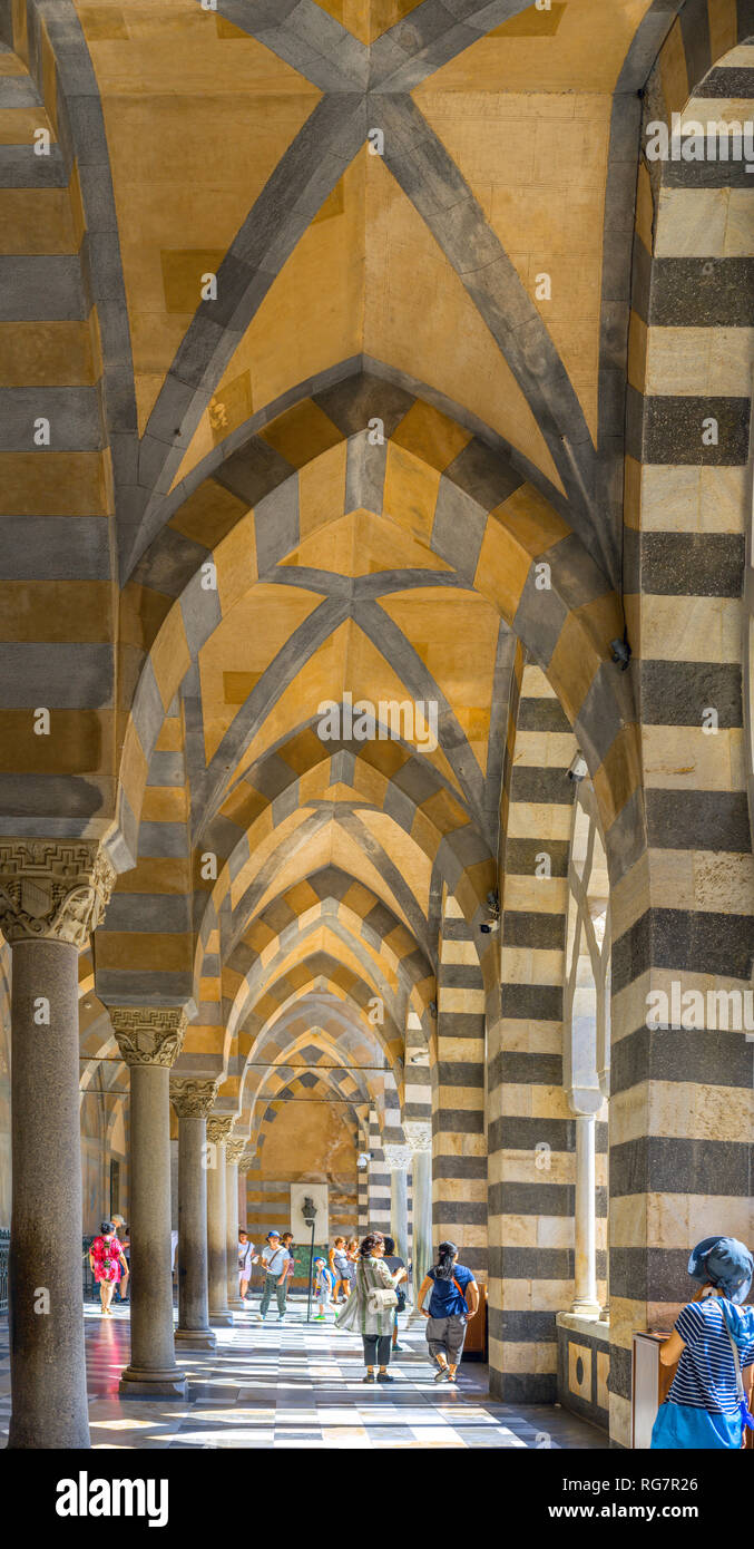 Dettagli dalla Cattedrale di Amalfi, Duomo di Amalfi, il luogo di riposo di Sant'Andrea Apostolo Foto Stock