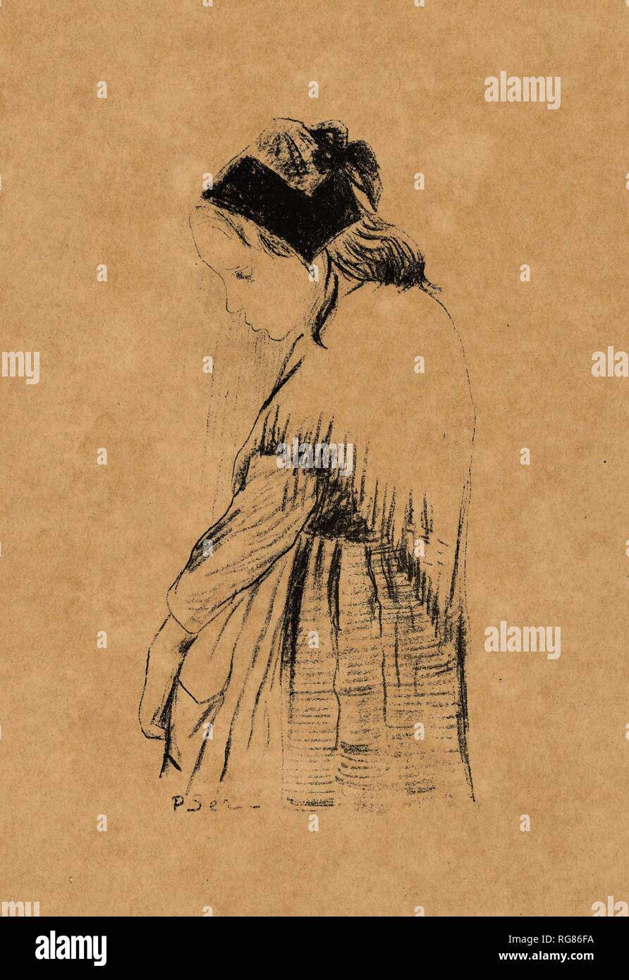 Souvenir di Brittany (Souvenir de Bretagne) dall'album L'Epreuve (Album VIII). Dimensioni: 37,8 cm x 27,8 cm, 24 cm x 12,5 cm. Museo: Van Gogh Museum di Amsterdam. Autore: SERUSIER, Paolo. Paul Serusier. Foto Stock