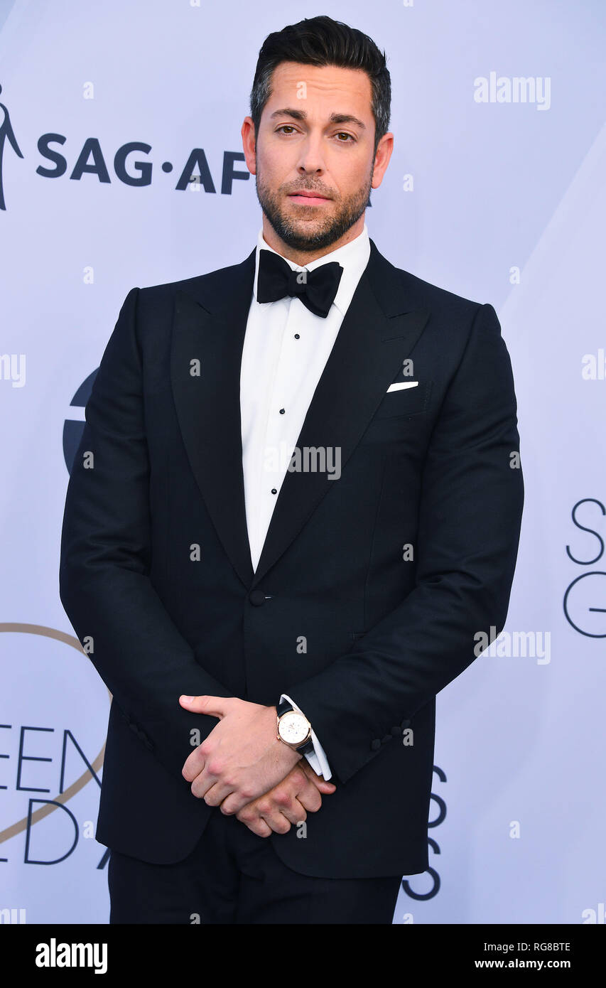 Los Angeles, Stati Uniti d'America. 27 gennaio, 2019. Zachary Levi 305 arrivando alla venticinquesima edizione del Screen Actors Guild Awards presso lo Shrine Auditorium on gennaio 27, 2019 a Los Angeles, California Credit: Tsuni/USA/Alamy Live News Foto Stock