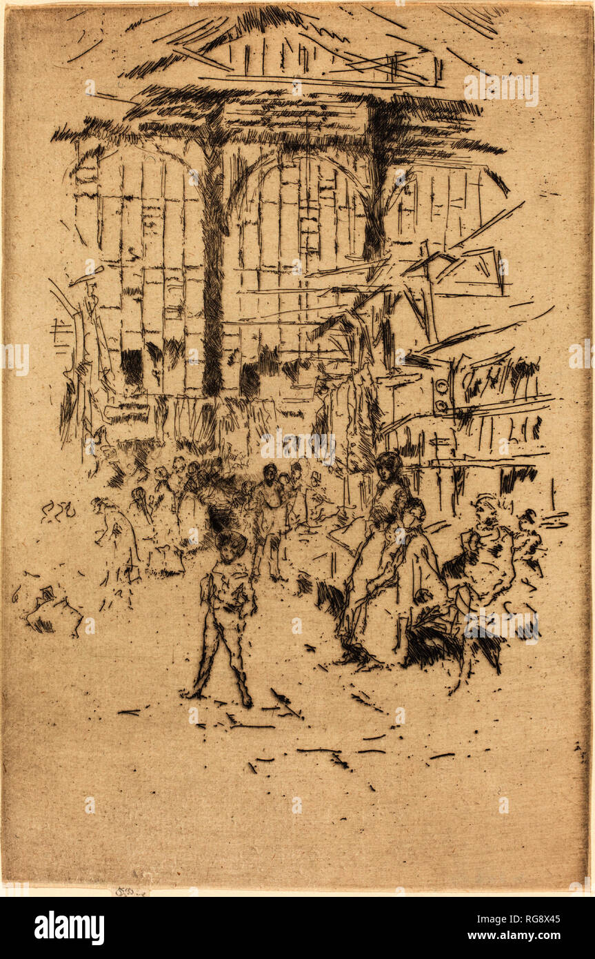 Scambio di vestiti, No.II. Data: c. 1886/1888. Medio: l'attacco. Museo: National Gallery of Art di Washington DC. Autore: Whistler, JAMES ABBOTT MCNEILL. Foto Stock
