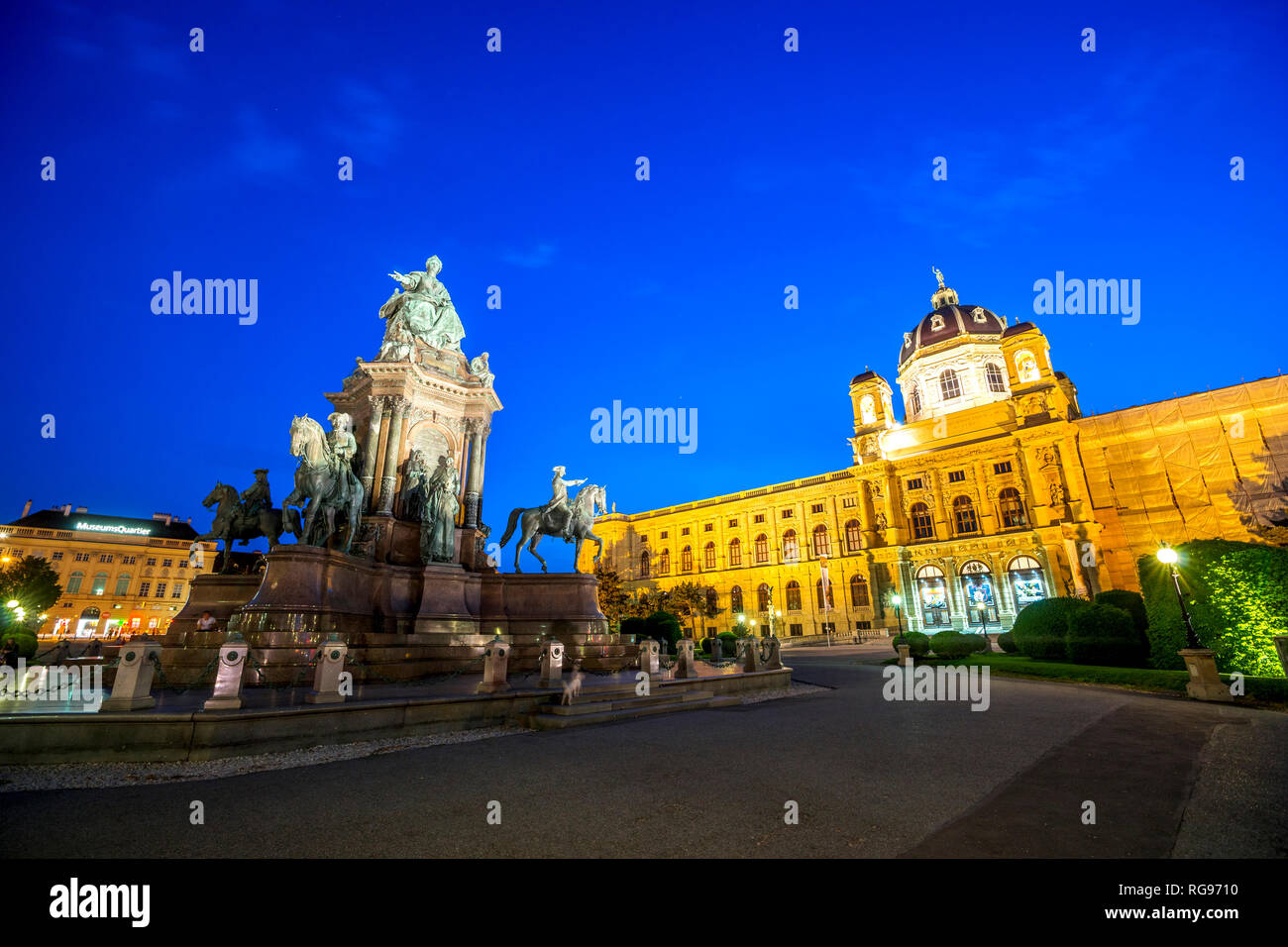 Austria, Vienna Maria-Theresien-Platz, il Museo di Storia dell'arte e il Museo di Storia Naturale Foto Stock