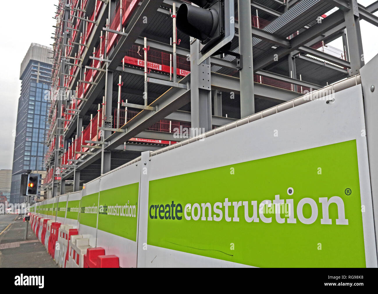 Creare sito in costruzione, Rochdale Road, Manchester City Centre, North West England, Regno Unito , M4 4BZ Foto Stock