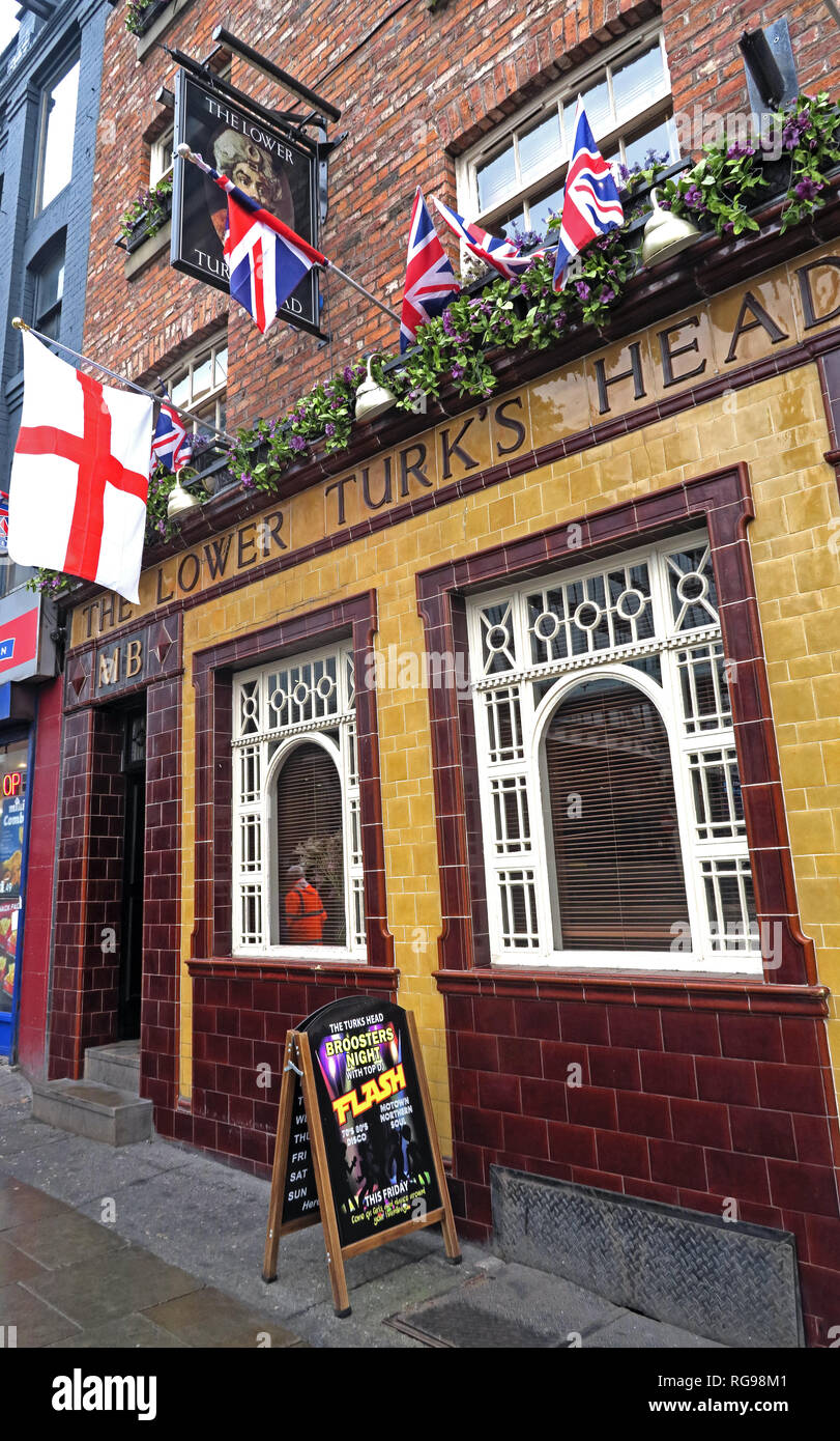 La parte inferiore della testa dei turchi, 36 Shudehill, Manchester North West England, Regno Unito, M4 1EZ Foto Stock